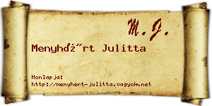 Menyhért Julitta névjegykártya